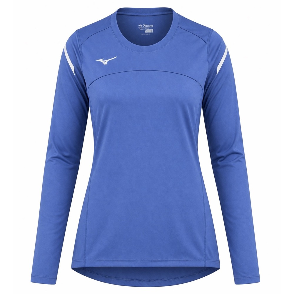 Mizuno Volleyball NEW Womens Blue Long Sleeve Jersey  Large athletic running top